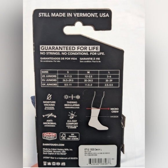 Darn Tough Jr. Hike/Trek Socks - Blue and Green - Picture 5 of 6